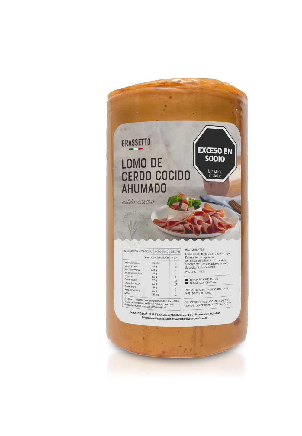 Lomo de cerdo cocido ahumado código 309